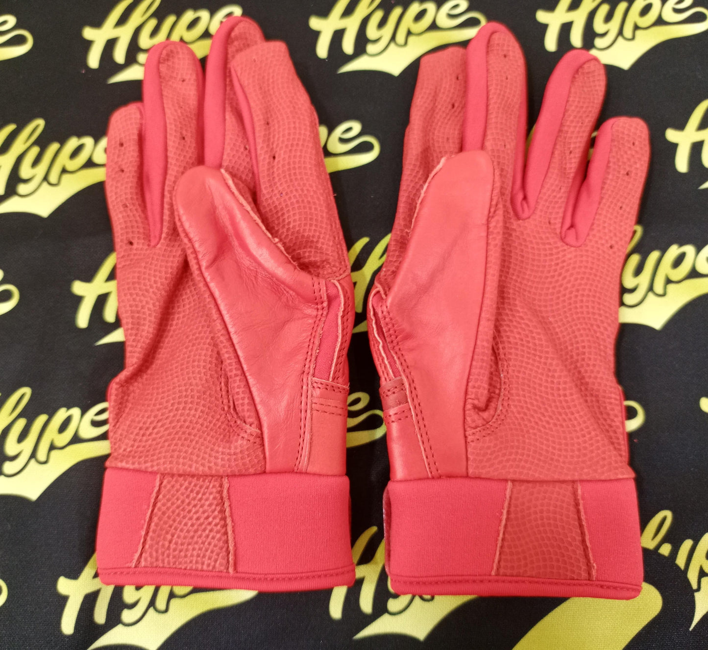 Hype Hybrid Red Batting Glove