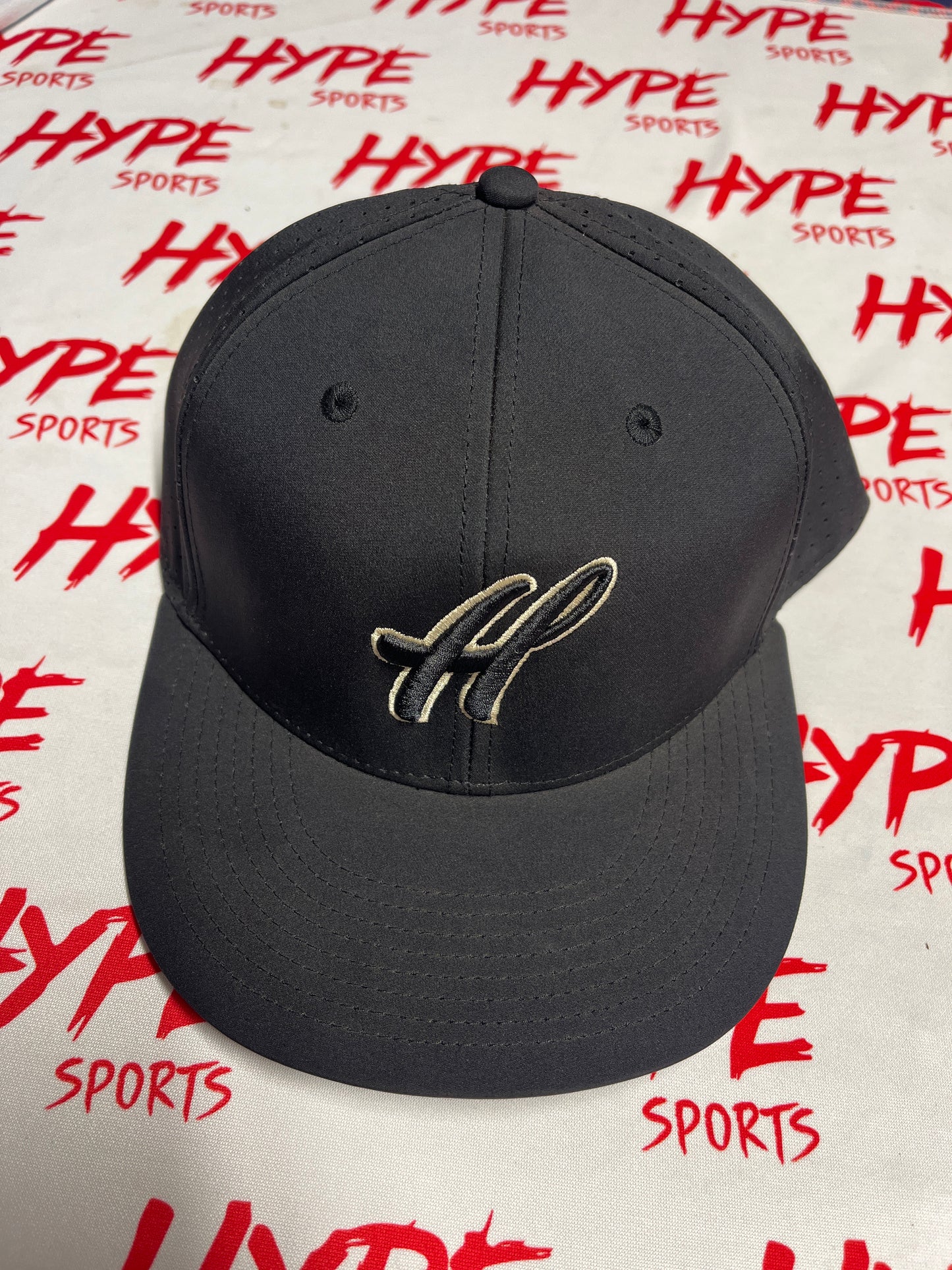 Black with Gold Classic H SnapBack Hat