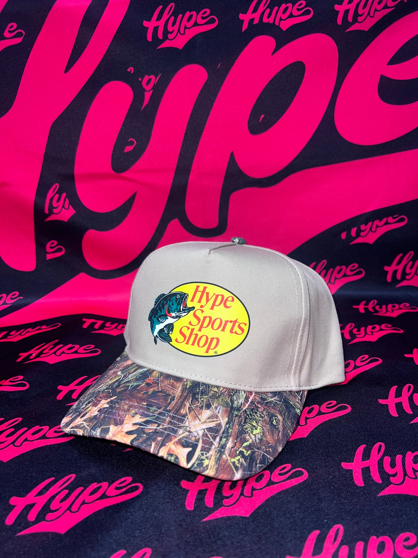 Hype Sports Shop Tan/Forest Camo SnapBack
