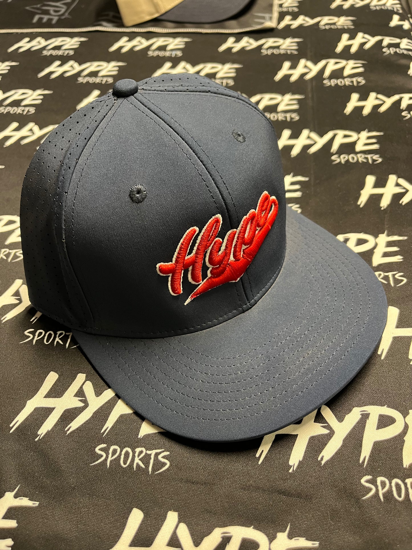 Navy with Red Hype Snapback Hat