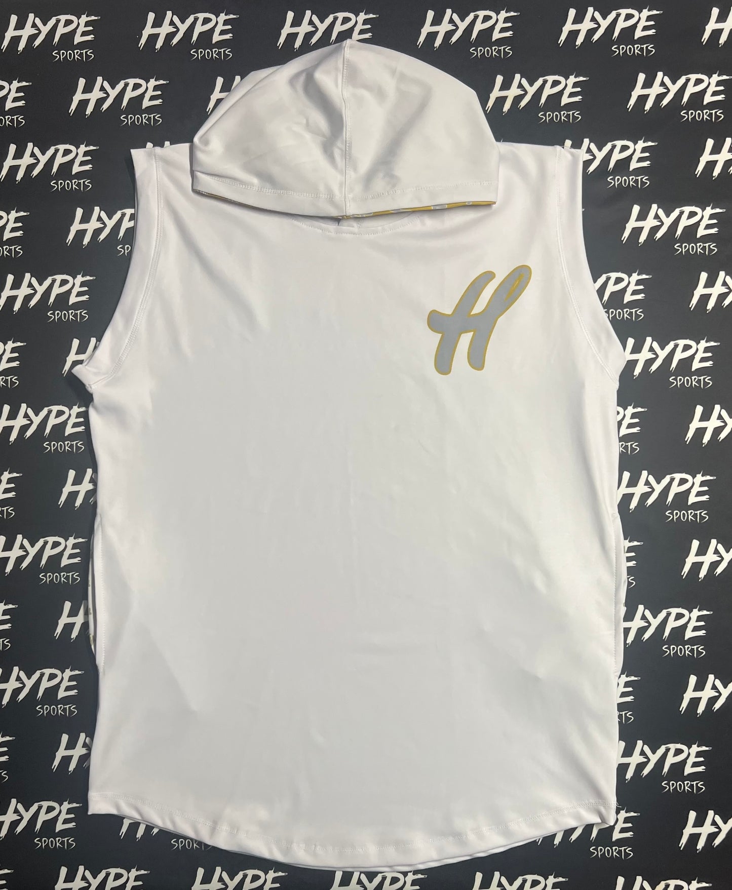 White and Gold Hoodie w/ Pockets