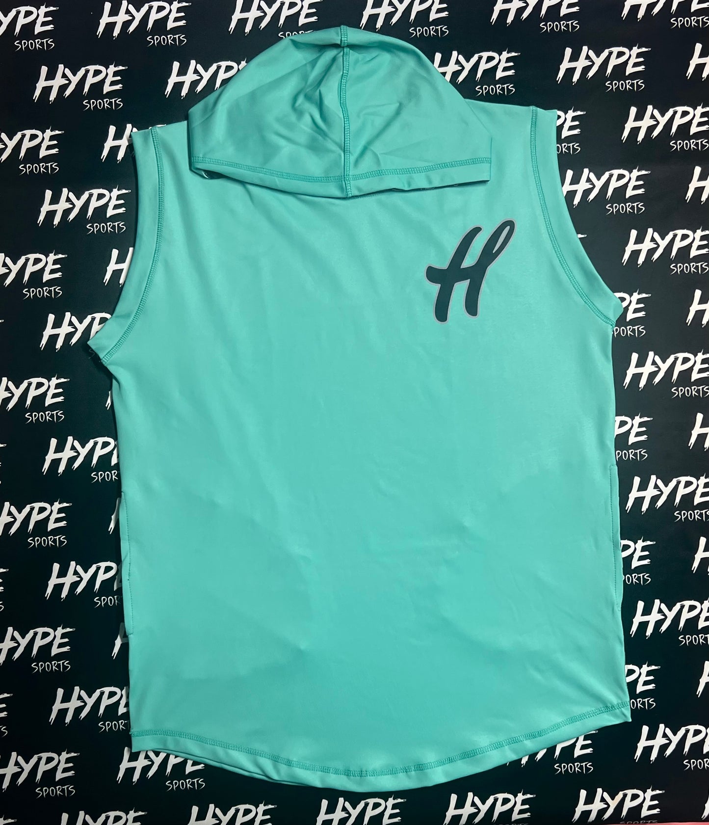 Mint Sleeveless Hoodie w/ Pockets