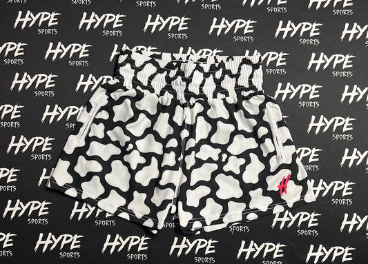 Youth Girls Cow Print Microfiber Shorts