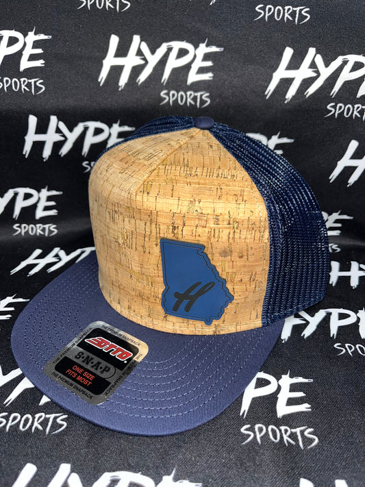 Navy and Cork Georgia Classic H Hat