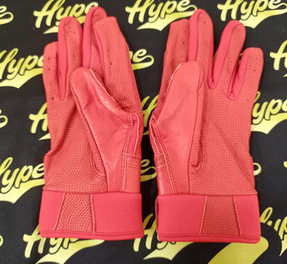 Hype Hybrid Red Batting Glove