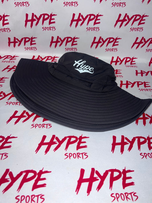 Bucket Hat- White on Black