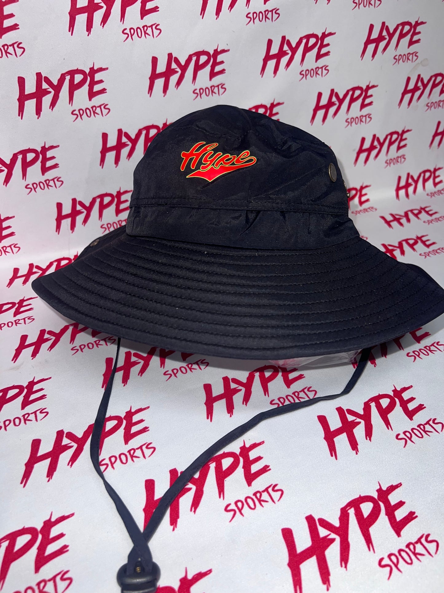 Bucket Hat- Red on Black