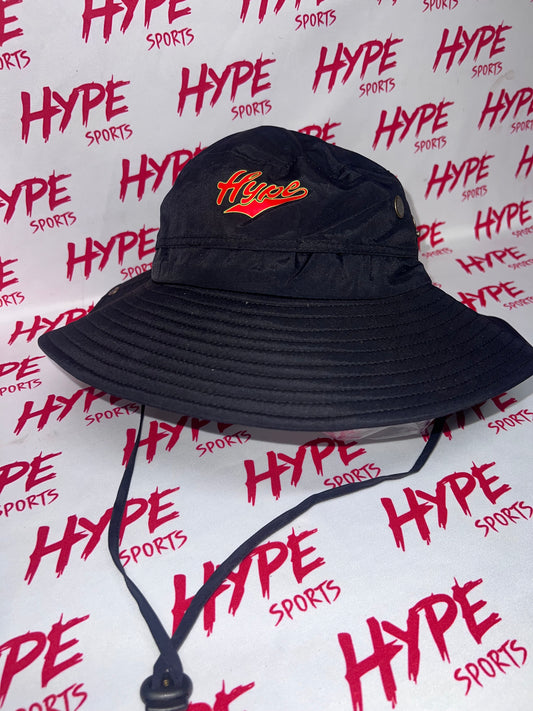 Bucket Hat- Red on Black