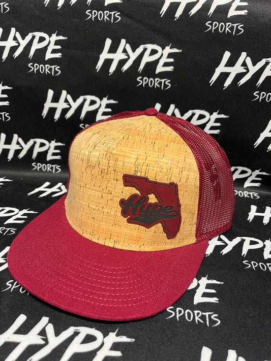 Maroon and Cork Florida Hype Hat