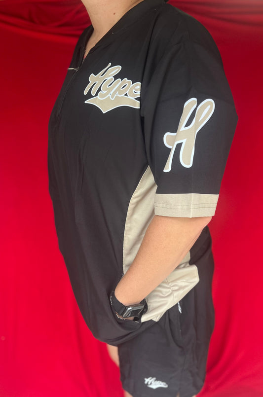 BP Quarter Zip - Gold on Black