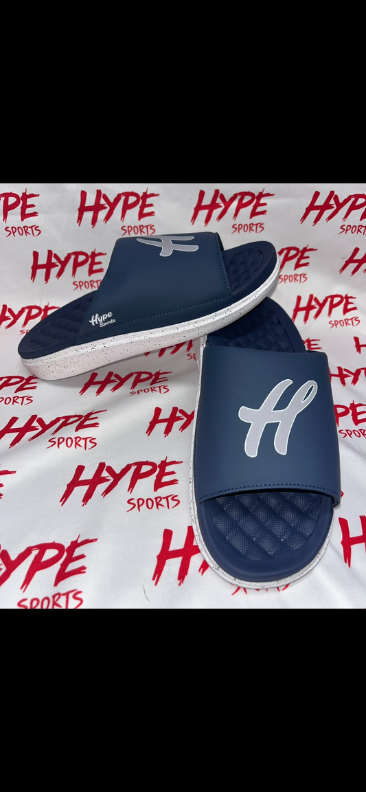 Hype Slides - Grey on Navy