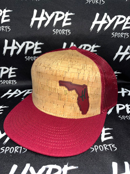Maroon and Cork Florida Classic H Hat