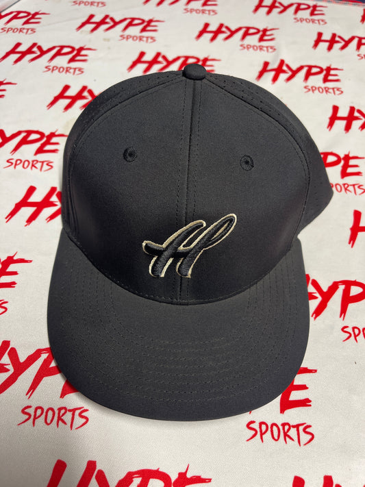 Black with Gold Classic H SnapBack Hat