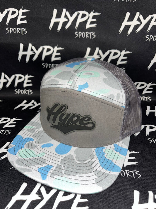 Dark Grey and Light blue Camo Hype Hat