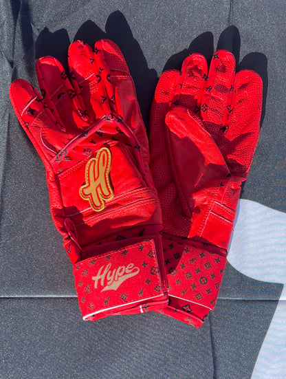 LV Hype Batting Gloves - Red