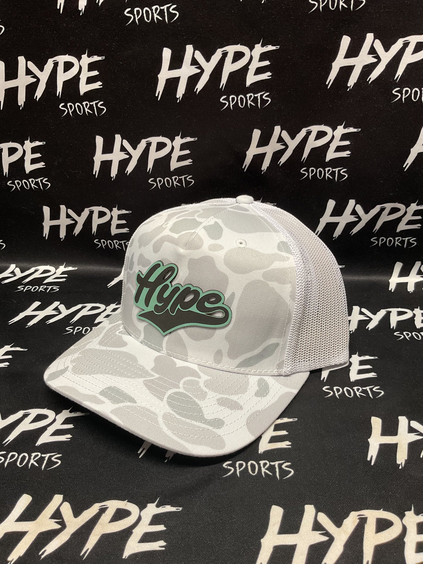 Light Grey Camo with Light Blue Hype Hat