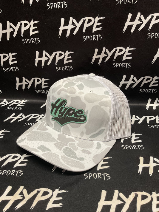 Light Grey Camo with Light Blue Hype Hat