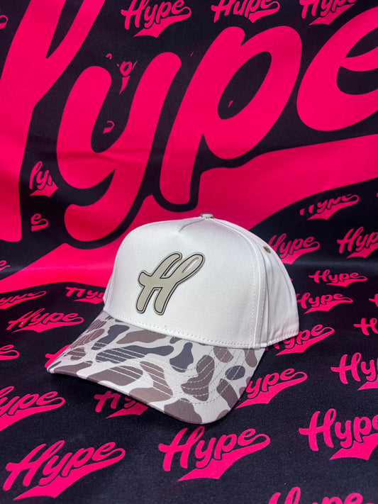 Classic H Cream of Tan Camo SnapBack