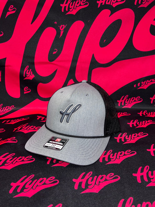 Classic H Grey on Grey/Black Rope SnapBack