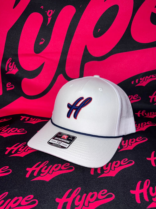 Navy Classic H on White/Navy Rope SnapBack