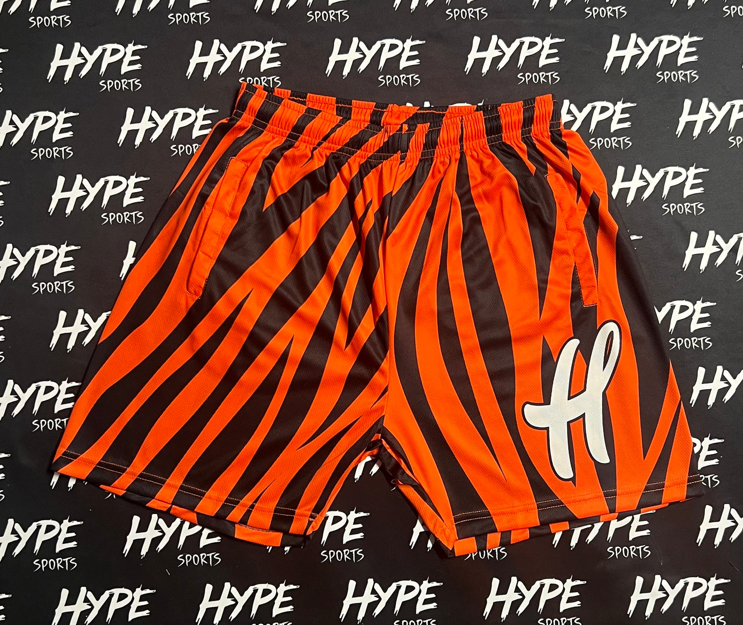 Tiger Print Mesh Shorts