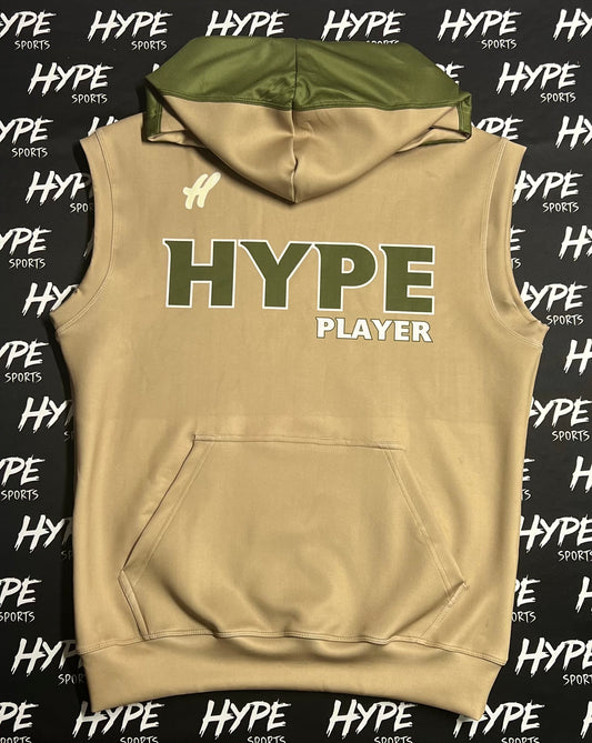 Gold Sleeveless Hoodie