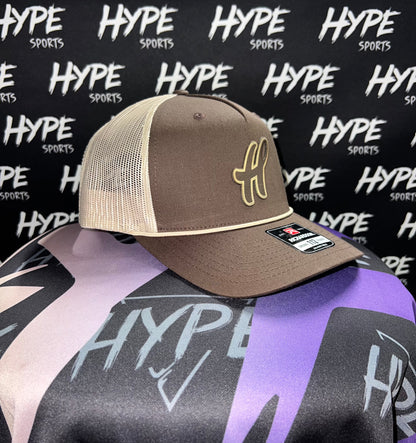 Brown H Rope Hat