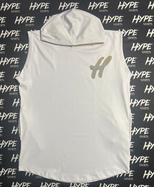 White and Gold Hoodie w/ Pockets
