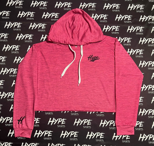 Women's Pink Crop Hoodie